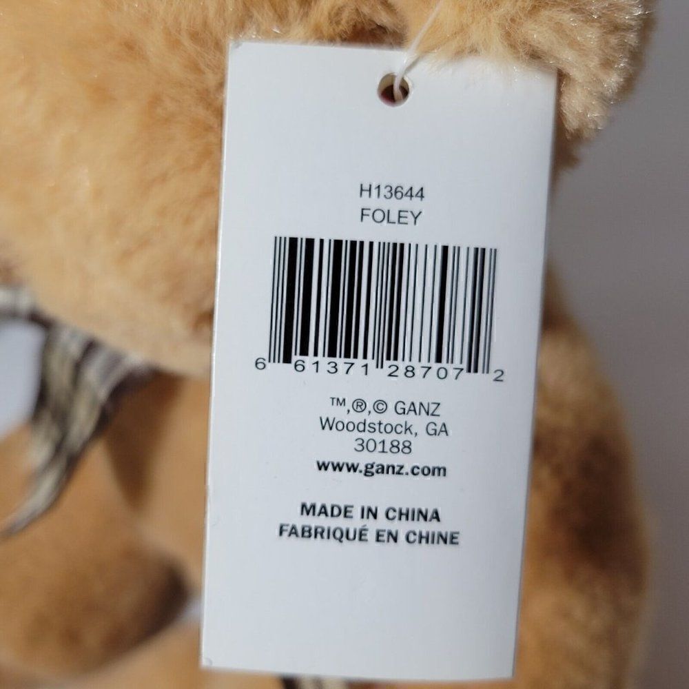 ‎Ganz Teddy Bear Plush FOLEY Stuffed Animal Lovey - Picture 12 of 12